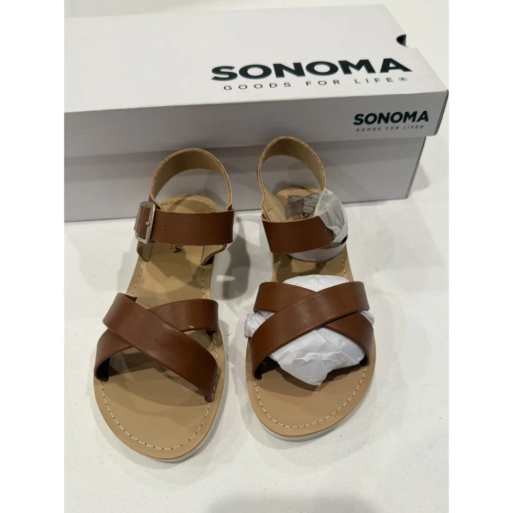 Sonoma Girls size 13 kids Fenleyy Easy On Strappy sandals shoes preppy chic